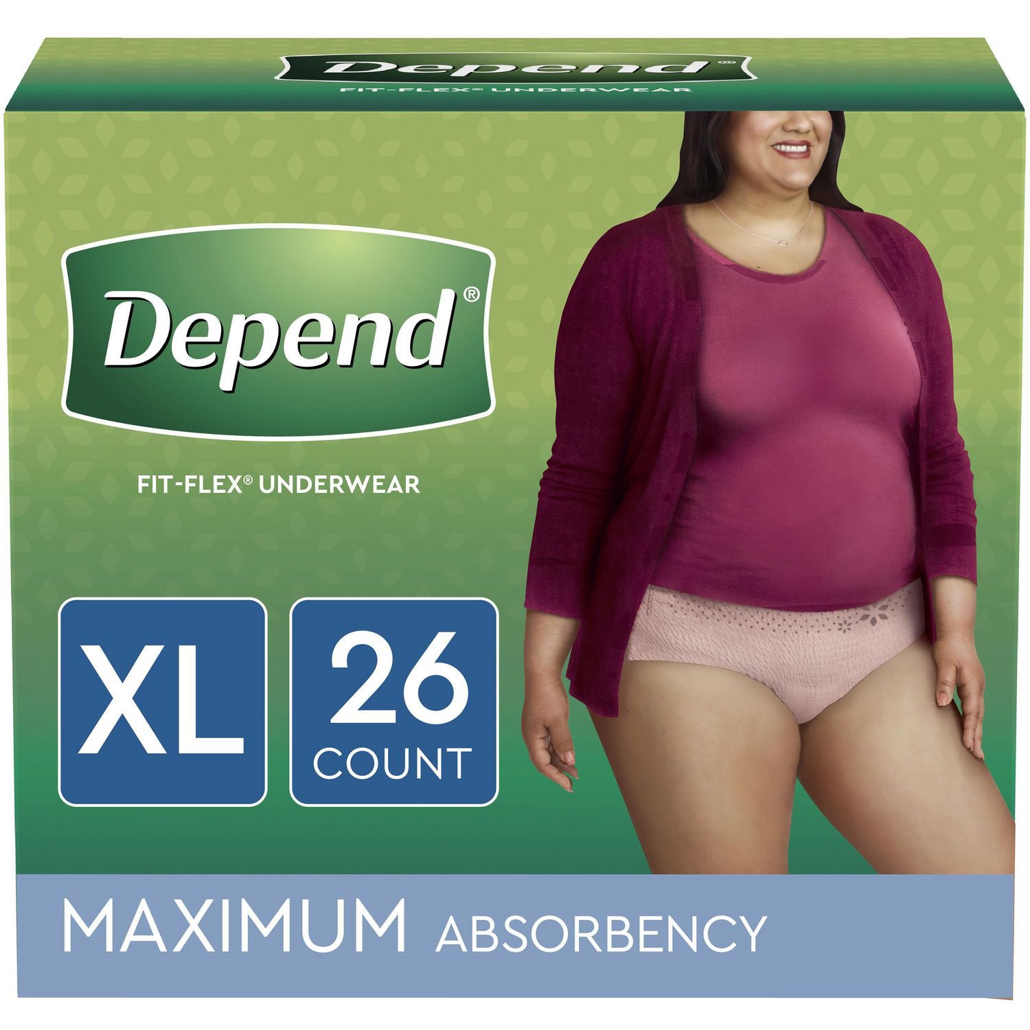 Depend®- FIT-FLEX Incontinence Underwear For Women, Disposable, Maximu –  CALMEDI Online
