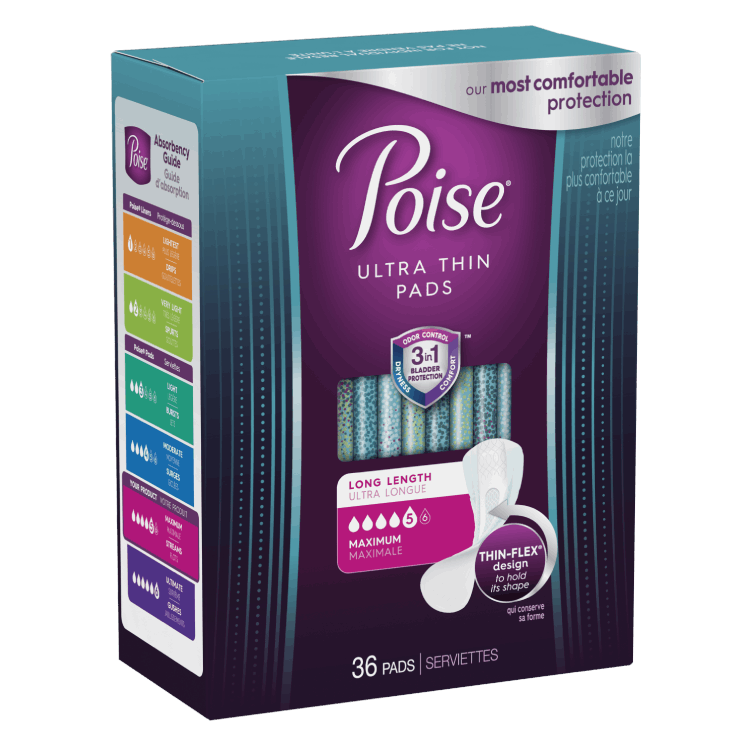Poise Ultra Thin Incontinence Pads - Pack of 36 – CALMEDI Online